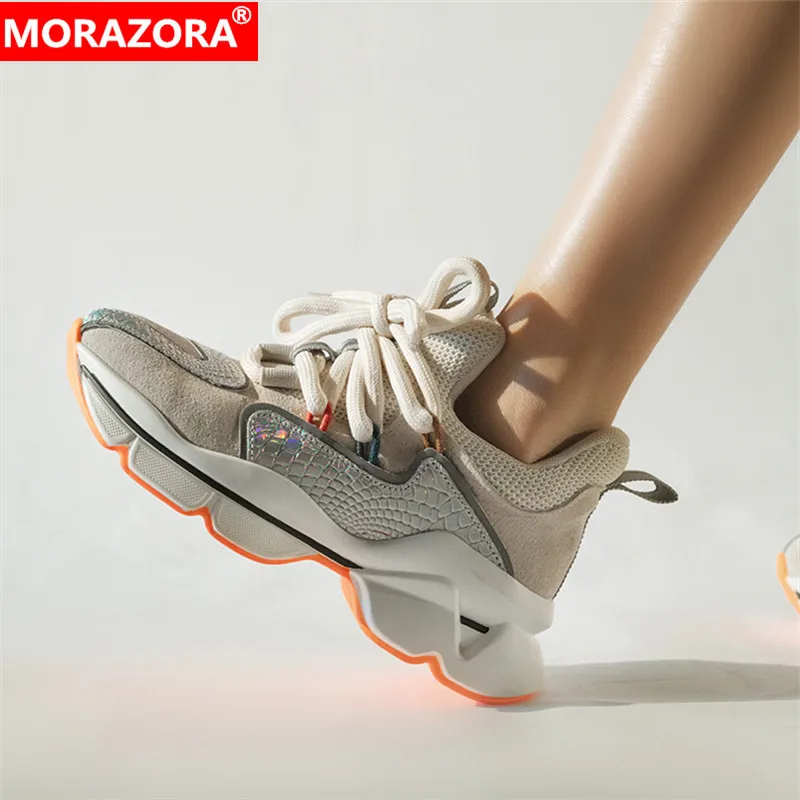 MORAZORA/2020 г. кроссовки из натуральной кожи наивысшего качества женская обувь на