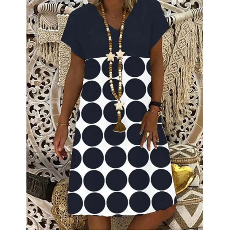 

Women Casual Loose Dress Colors Pluse Sizes Batwing Solid Beach Boho Splice Pocket Dress Fashion Summer Dresses Robe 2021