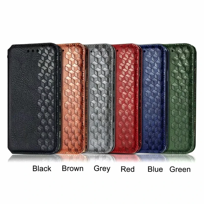 

Lattice PU Leather Wallet Flip Phone Cover for Samsung Galaxy A02 A32 A72 A52 A02S 12 01 7 A21 A21S A71 A42 A11 A81 A91