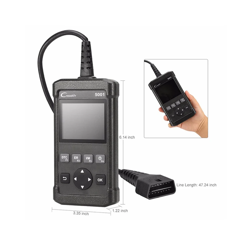 Диагностический инструмент Launch CReader 5001 CR5001 считыватель кодов полный OBDII/EOBD