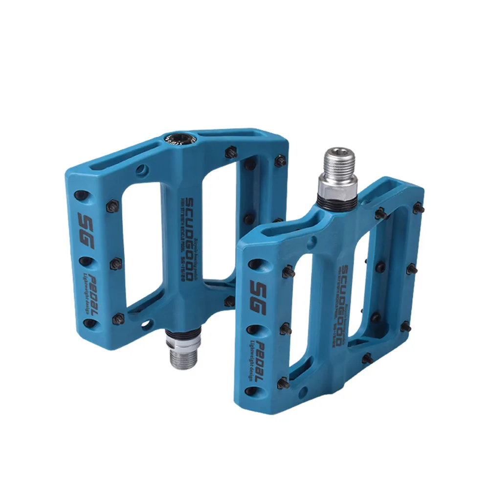 Новая Универсальная пара Ультра-светильник из сплава для горного велосипеда, велосипедные складные педали, нескользящая плоская платформа, рифленые края, прочные