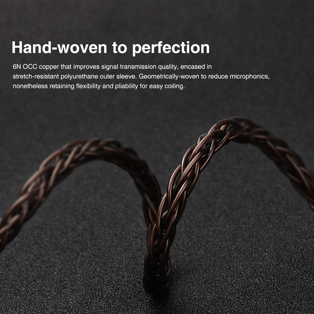 TRN T4 8 Core OCC однокристальный медный кабель для наушников 2 контактный разъем MMCX VX V90