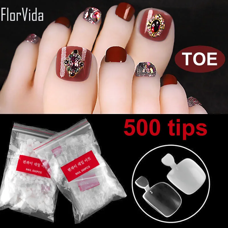 600pcs Short Square Shape False Nail Tips Full Nails Tips Finger Beauty Fake Nails Tips Natural Clear White Style False Nail