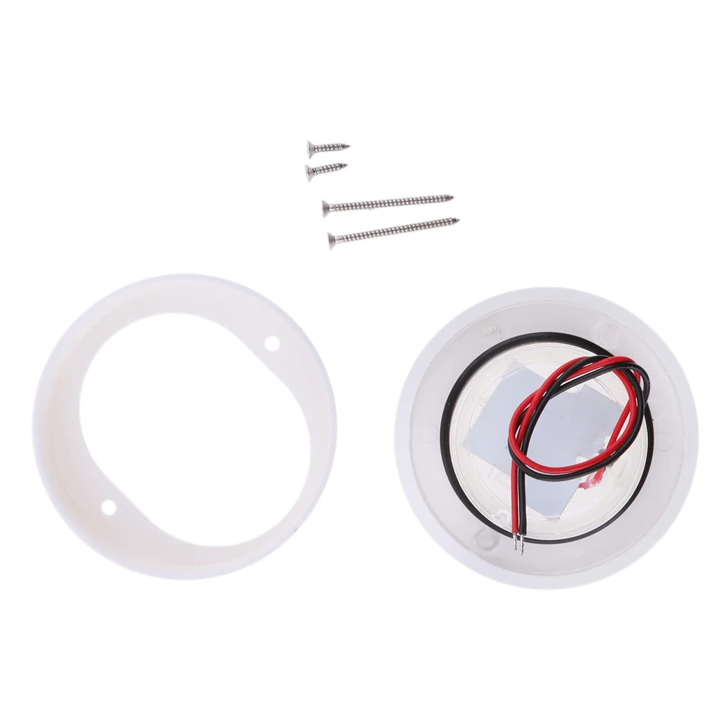 

RV LED 12v Fixture Ceiling Camper Trailer Marine Single Dome Light White