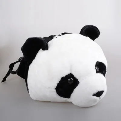 2021 new Anime backpack plush tiger lion leopard panda Black bear cosplay man Tiger head furry bag woman school bag halloween