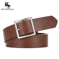 jifanpaul new style denim mens and womens waist wide belt pu japanese pin buckle belt korean jeansbelt for women fashion belt