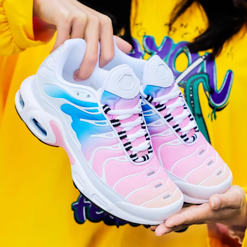 JIEMIAO Men Women Vulcanize Shoes Fashion Mesh Breathable Casual Shoes Light Comfortable Air Cushion Men Sneakers Zapatillas