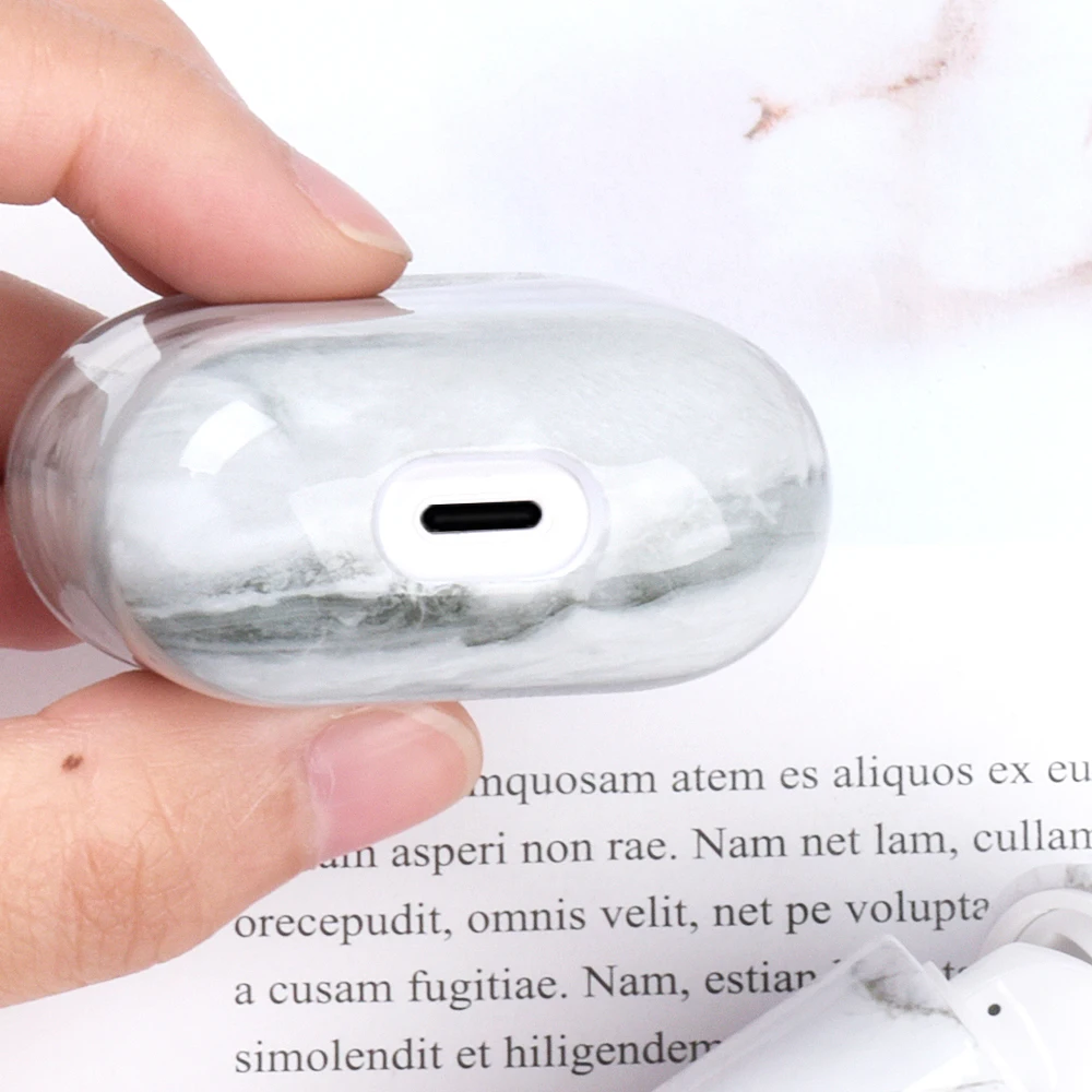 Силиконовый чехол с мраморным рисунком для Airpods 2 1 мягкий силиконовый беспроводной Чехол Bluetooth наушников