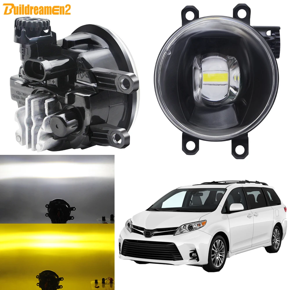 

2 шт., светодиодные противотуманные светильник для Toyota Sienna 2018-2020