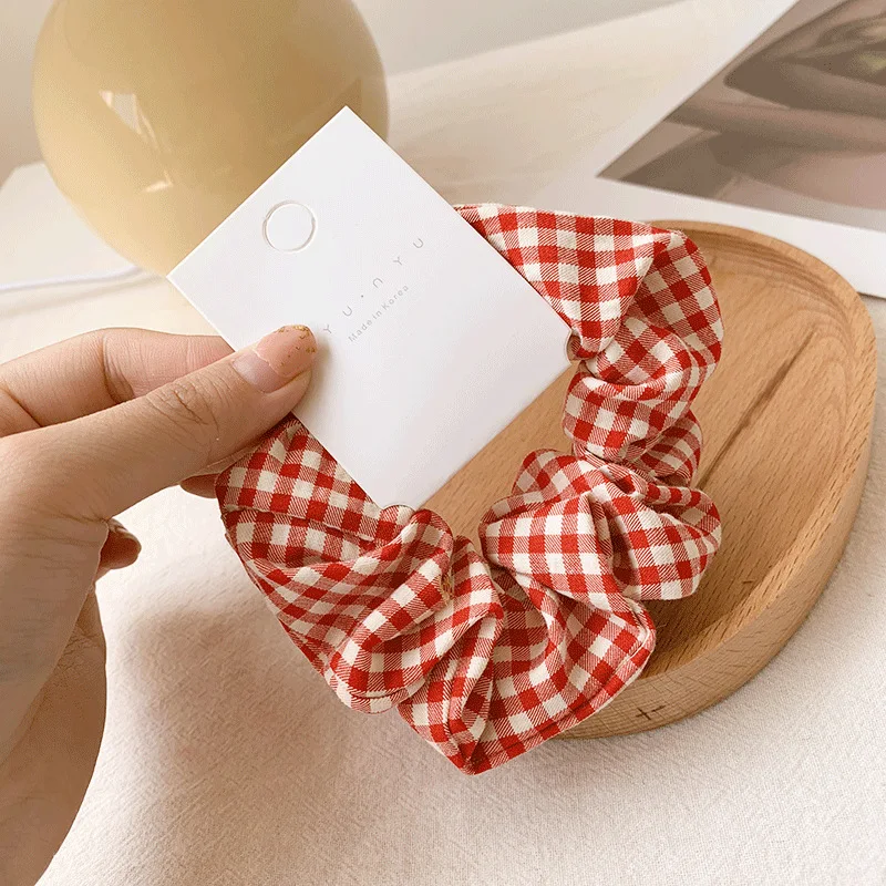 

New Colorful Plaid Scrunchie Elastic Hair Rubber Bands Women Hair Scrunchies Hair Ties Rope for Women Girls Hair Accessories