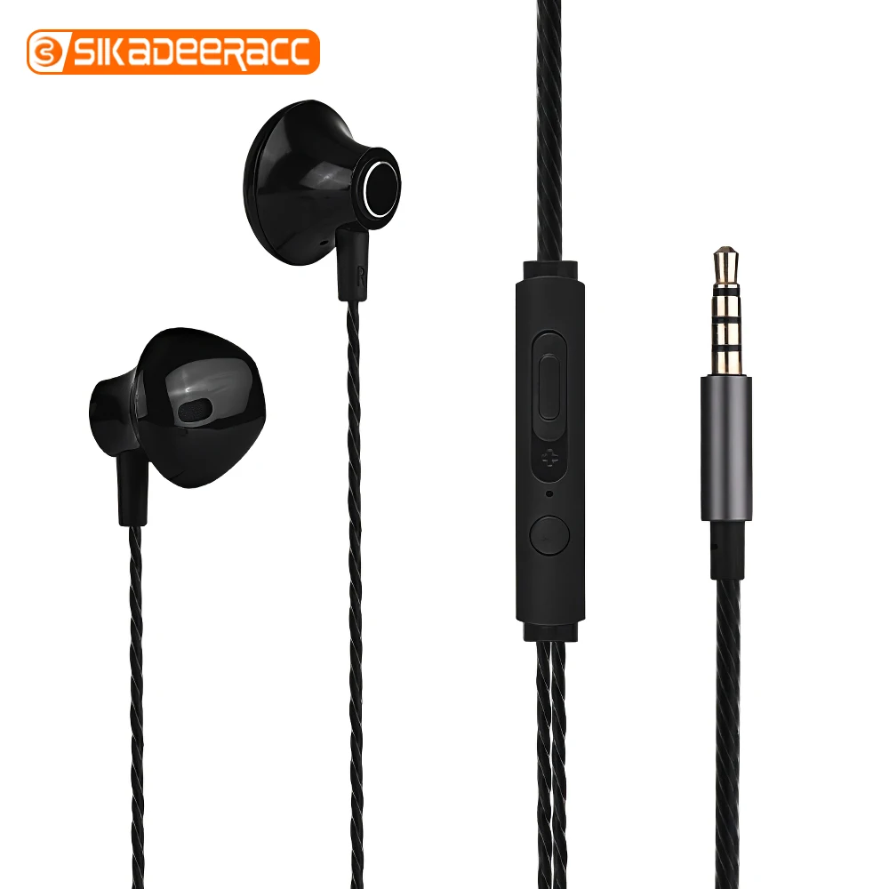 Спортивные проводные наушники 3 5 мм гарнитура Hi Fi с линейным управлением