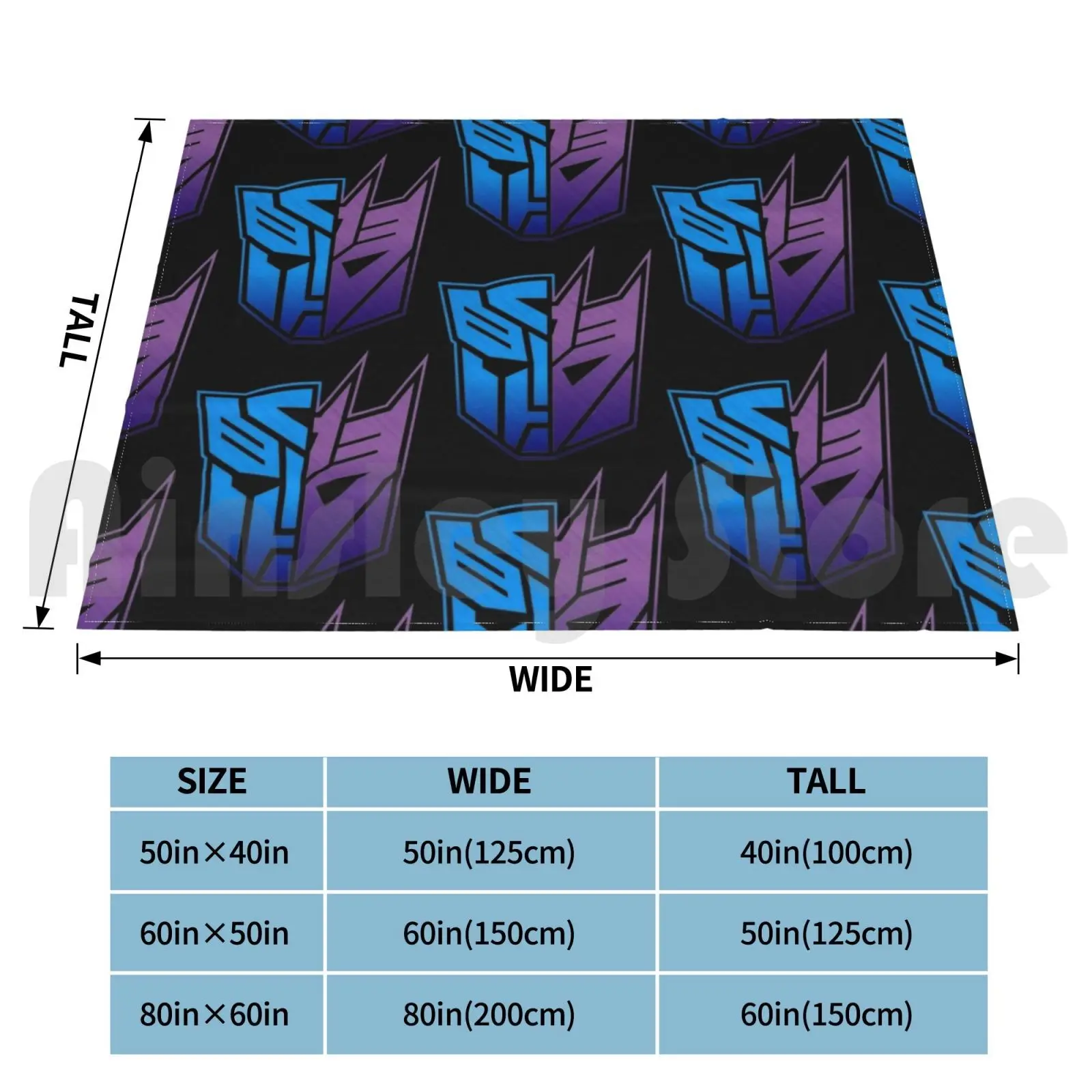 Модное одеяло Autocon на заказ 68 пылесборников пылесборник дизайн Autobot Decepticon