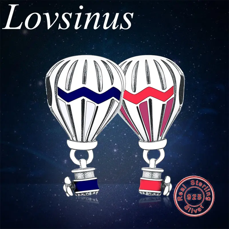 Серебро 925 ювелирные изделия горячий воздух очаровательный баллон подходит