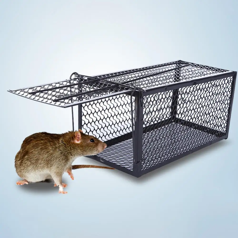 

Indoor Outdoor Metal Reusable Rat Catcher Spring Cage Non-toxic5 Rodent Trap
