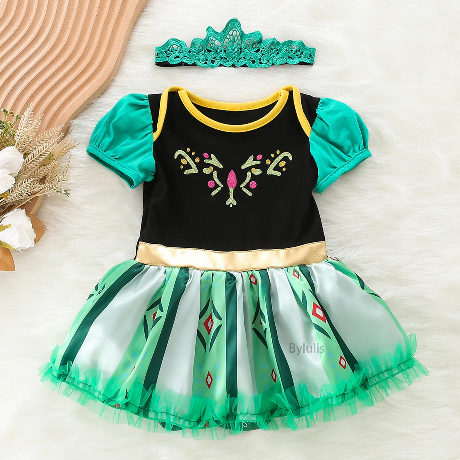 Костюм для новорожденных принцесс Русалка колокольчик Анна Золушка детские