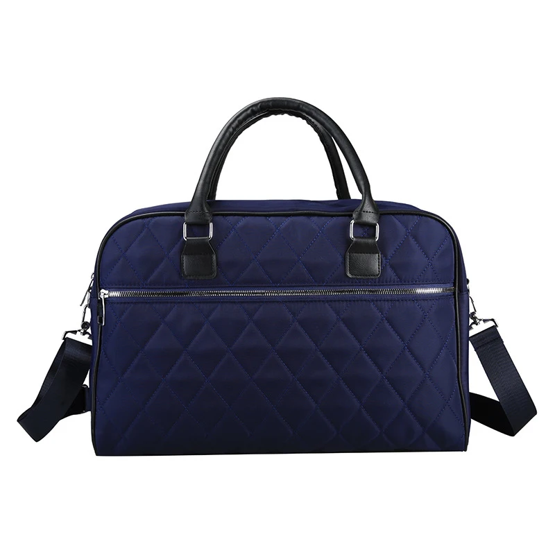 Diamond Lattice Gym Shoe Bags Sport Bag for Women Fitness Over the Shoulder Travel Luggage Bag Handbags Male Nylon Black XA745WD - Color: Blue Normal Style 2