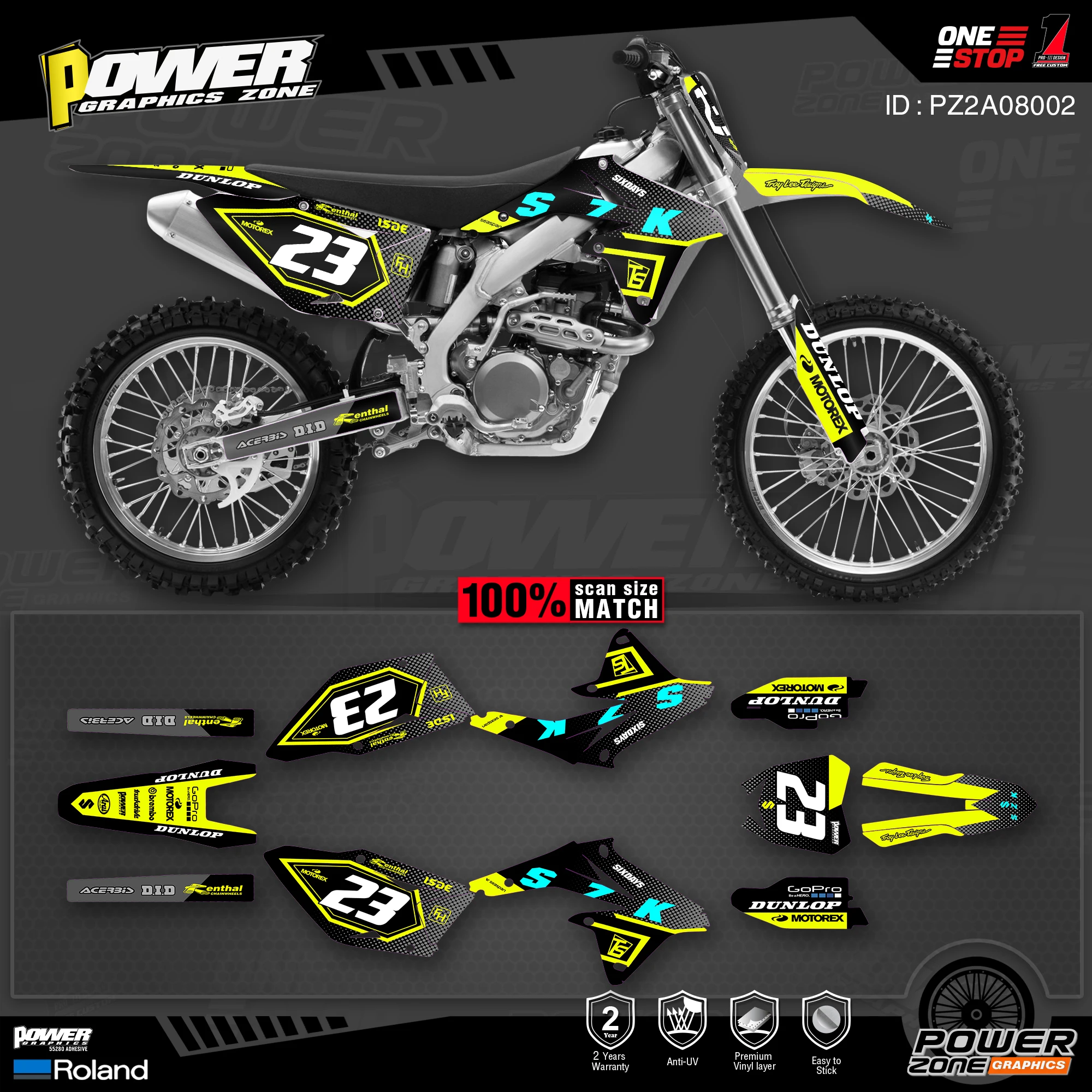 Персонализированные графические наклейки PowerZone Team Набор наклеек для SUZUKI Decal 2008-2017