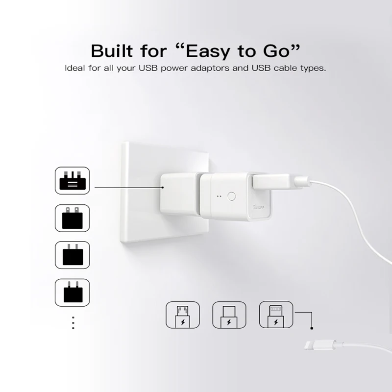 Умный адаптер Itead Sonoff Micro 5 В беспроводной USB гибкий и портативный делает
