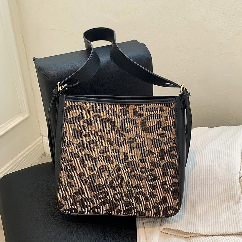 Вместительная сумка Женская Осенняя Новая модная леопардовая сумка-мешок тысяча