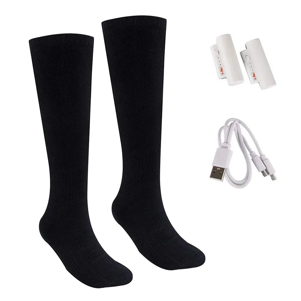 Носки с зарядкой от USB и перезаряжаемой батареей для мужчин женщин зимние теплые