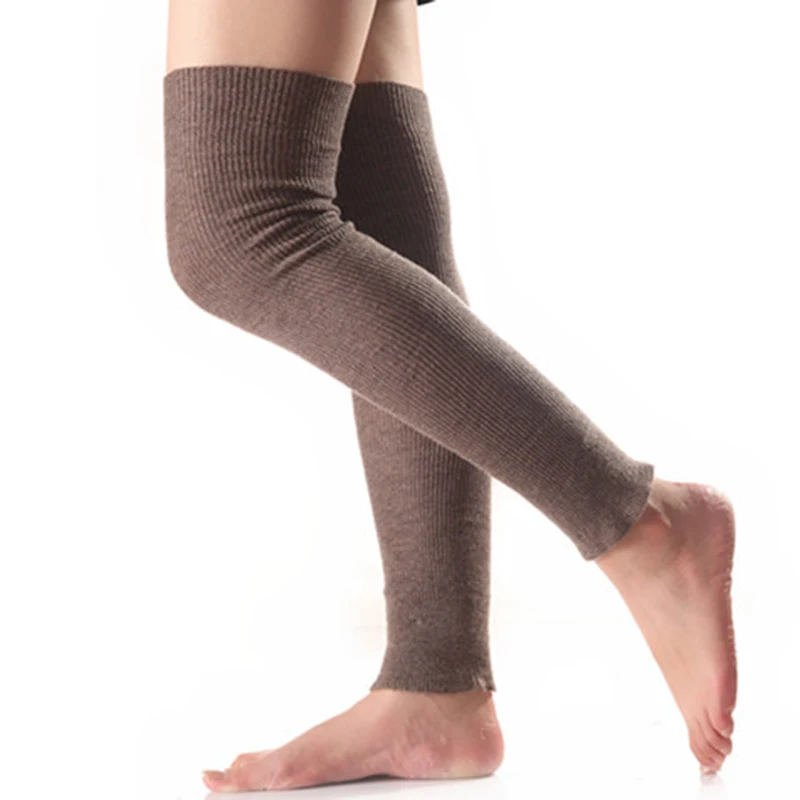 

Fashion New Soft cashmere Long section Knee sleeve Stockings Leggings Warm Wool knitting Women Yoga Leg sets