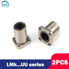 2 шт.лот LMK6UU LMK10UU LMK8UU LMK12UU LMK16UU LMK20UU LMK25UU LMK30UU фланцевый линейный подшипник для линейного стержня 3D-принтера