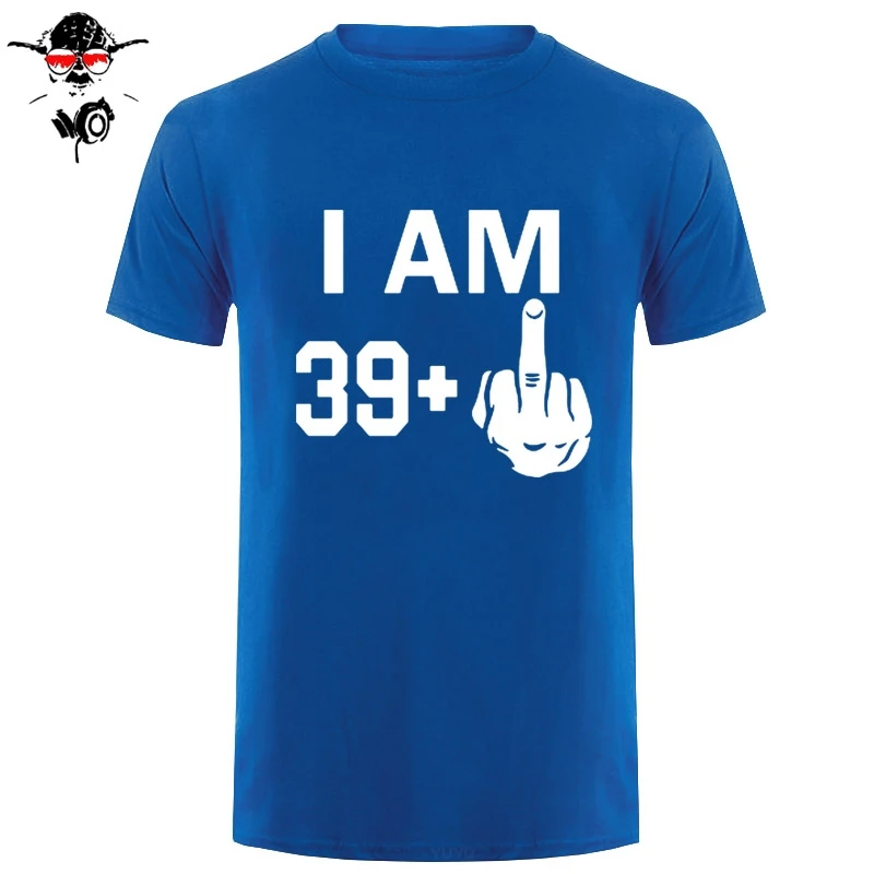 Футболка мужская с надписью I Am 39 Plus тенниска забавными подарками на день
