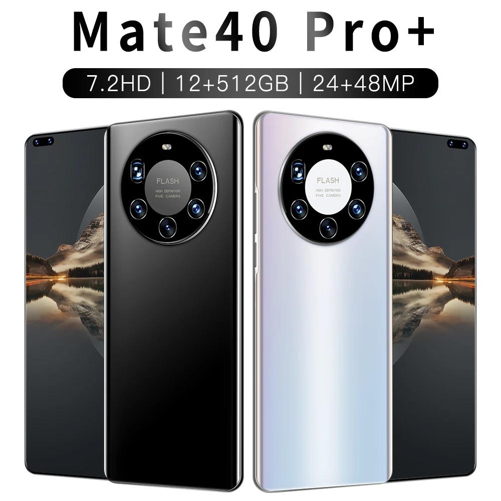 

2021 Global Version Smartphone Mate 40 Pro+ Celular 12G 512GB Android Smartphon 6000mAh 7.2 Inch Screen Mobile Phone