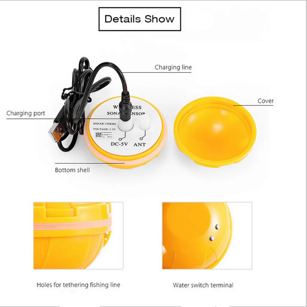 

Rechargeable Handheld Wireless Sonar for fishing 45M water depth echo sounder fishing finder portable fish finder Depth Finder