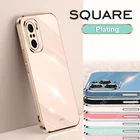 Роскошные Твердые силиконовые чехлы POCO F3 POCO F3 X3 Pro чехол кольцевой держатель, защита объектива камеры, квадратная крышка для Xiaomi Poco F3 X3 сяоми пока x3 f3 про чехлы