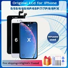 Оригинальный ЖК-дисплей для iPhone 4S 6 6P 6S 7 7Plus, замена экрана для Apple 8 Plus X, дисплей без битых пикселей с 3D сенсорной гарантией