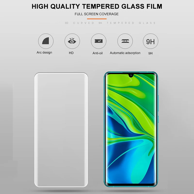 УФ-протектор экрана из закаленного стекла для Xiaomi redmi note 9s жидкий клей защитная