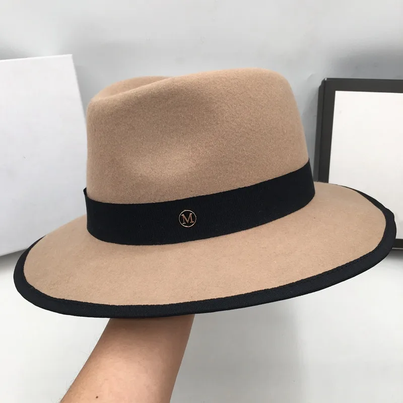 Модная Повседневная шляпа индивидуальная шерстяная с сердечком верблюжья для