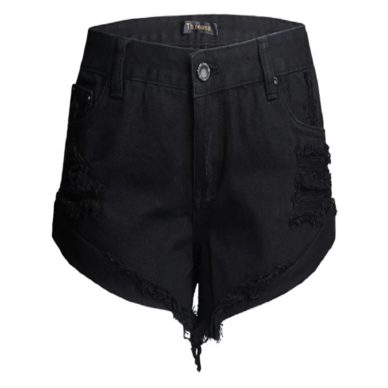 

2020 New Arrival Summer Style Fashion Sexy Summer Ripped Solid Low Waist Hot Night Club Sexy Denim Shorts