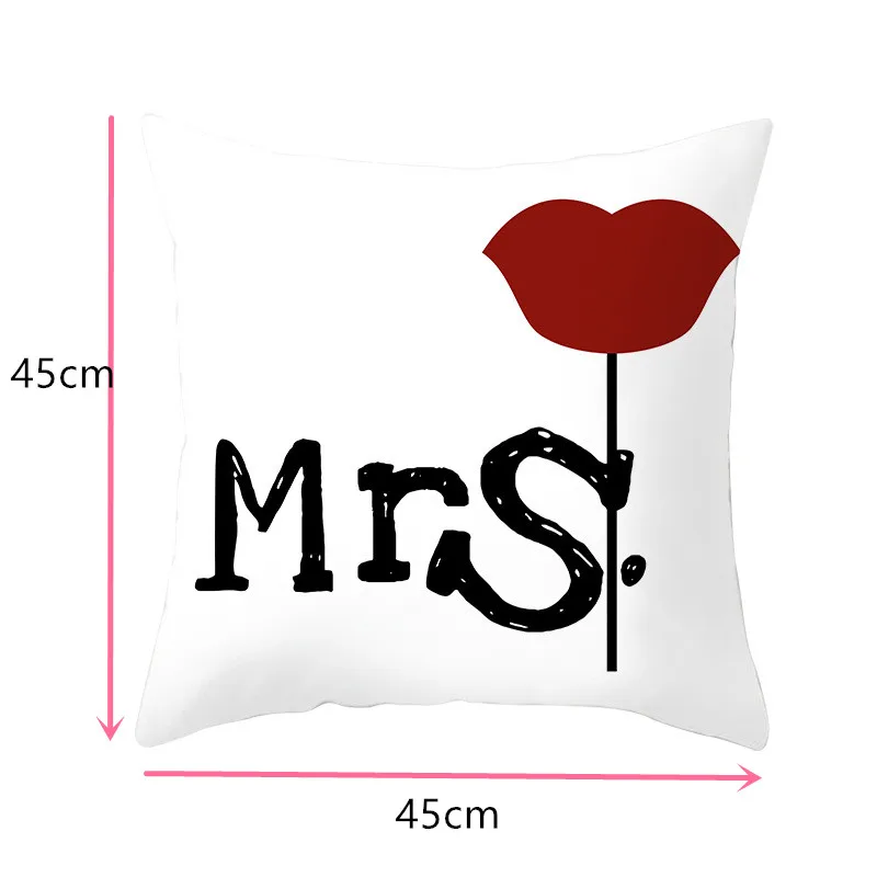 Чехол для свадебного мероприятия Mr Mrs Just merподушка Свадебный чехол душа вечерние