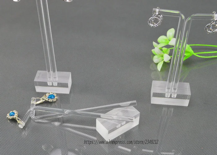 Акриловая витрина для сережек T образной формы подставка ювелирных изделий