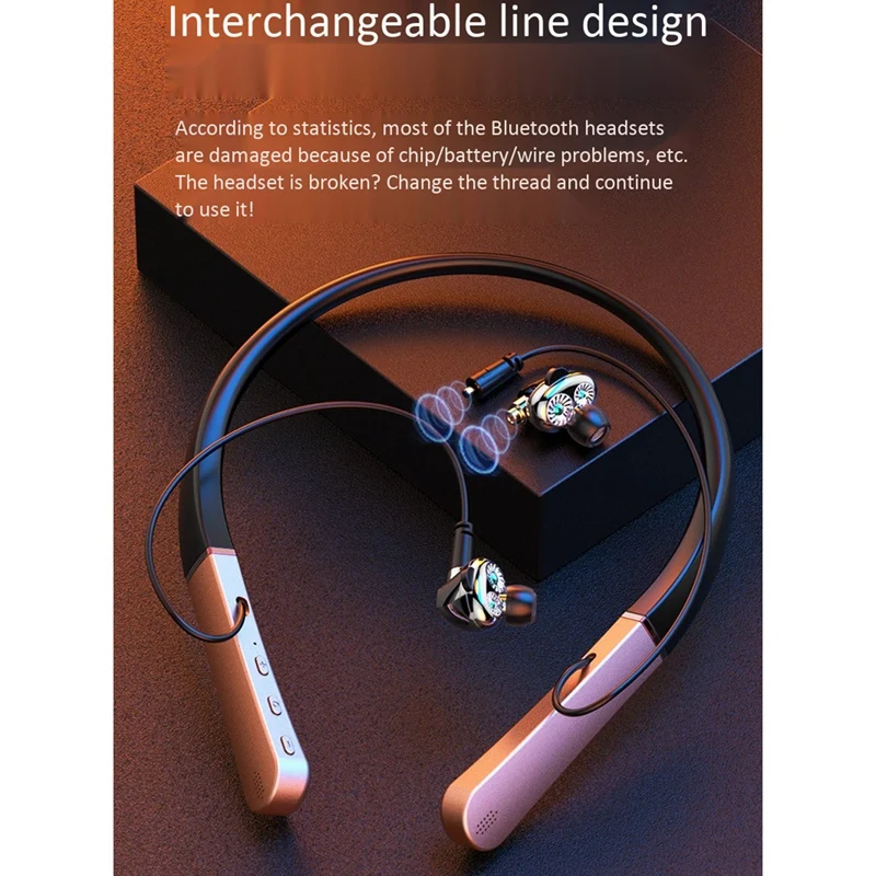 Bluetooth-гарнитура M2S водонепроницаемая Hi-Fi 4D со съемным кабелем | Электроника