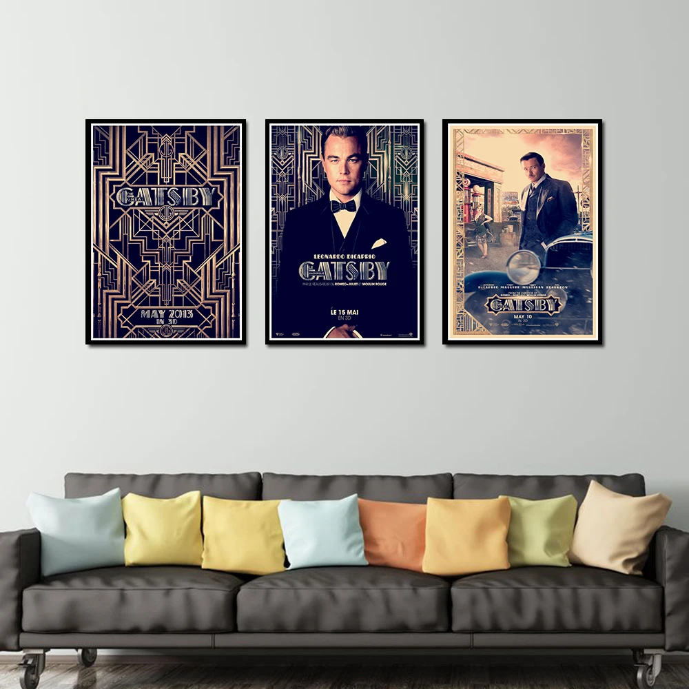 The Great Gatsby плакат декоративный DIY настенная холщовая наклейка домашний бар