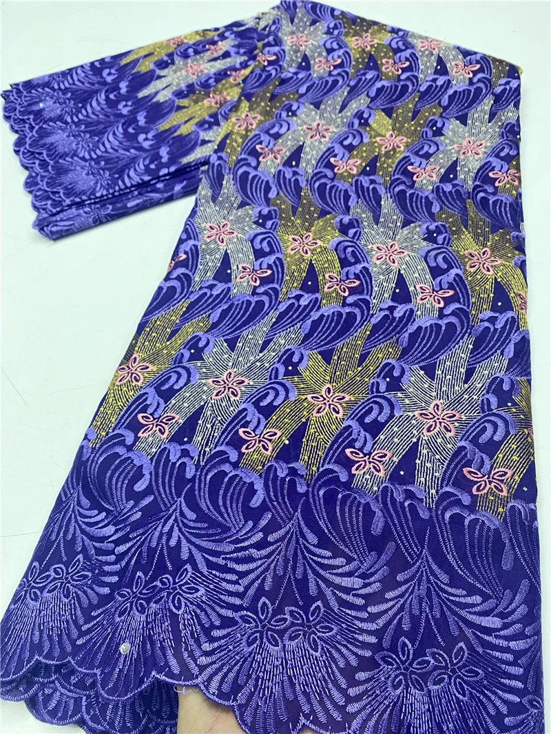 

African Cotton Lace Fabric 2021 High Quality Lace Swiss Voile Lace In Switzerland Embroidery Swiss Voile Lace Fabric YA3817B-2