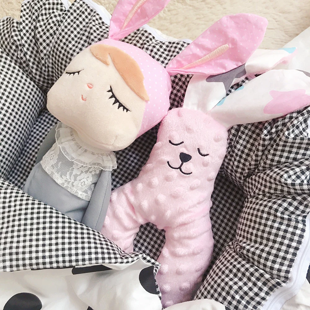 Детская Успокаивающая плюшевая игрушка кролик кукла может уснуть с входом