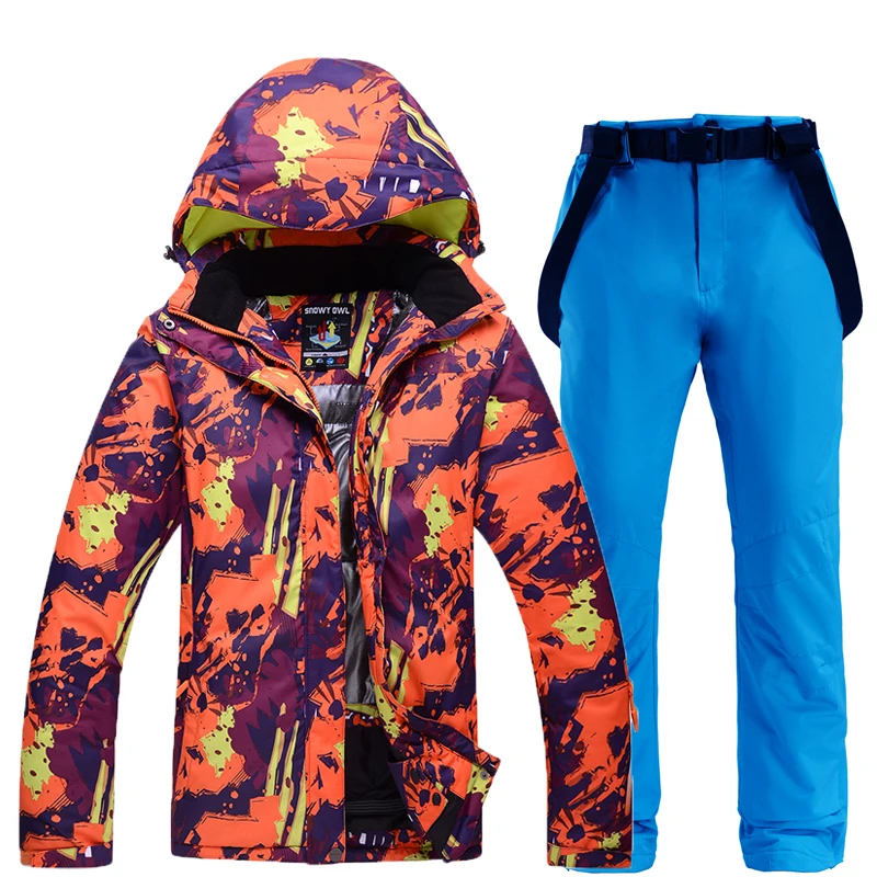 Лыжная куртка и брюки для женщин мужчин лыжный костюм женские комплекты катания