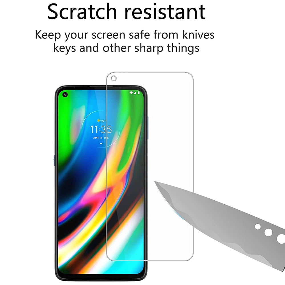3pcs Tempered Glass for Motorola Moto G9 Power Play G10 Play G8 G Stylus G Fast G Pro E Screen Protector Film for E7 Plus E6S