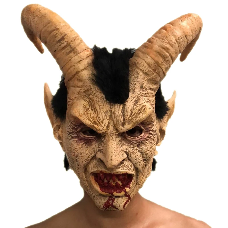 Новинка латексная маска с Люцифером гудком маски на Хэллоуин костюм страшный