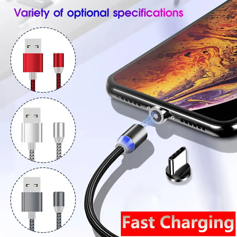 2 м телефонный кабель USB шнур Магнитный Быстрая зарядка usb type C магнитное зарядное