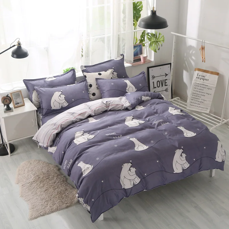 Пододеяльник с рисунком животных из мультфильмов 100% полиэстер пододеяльник