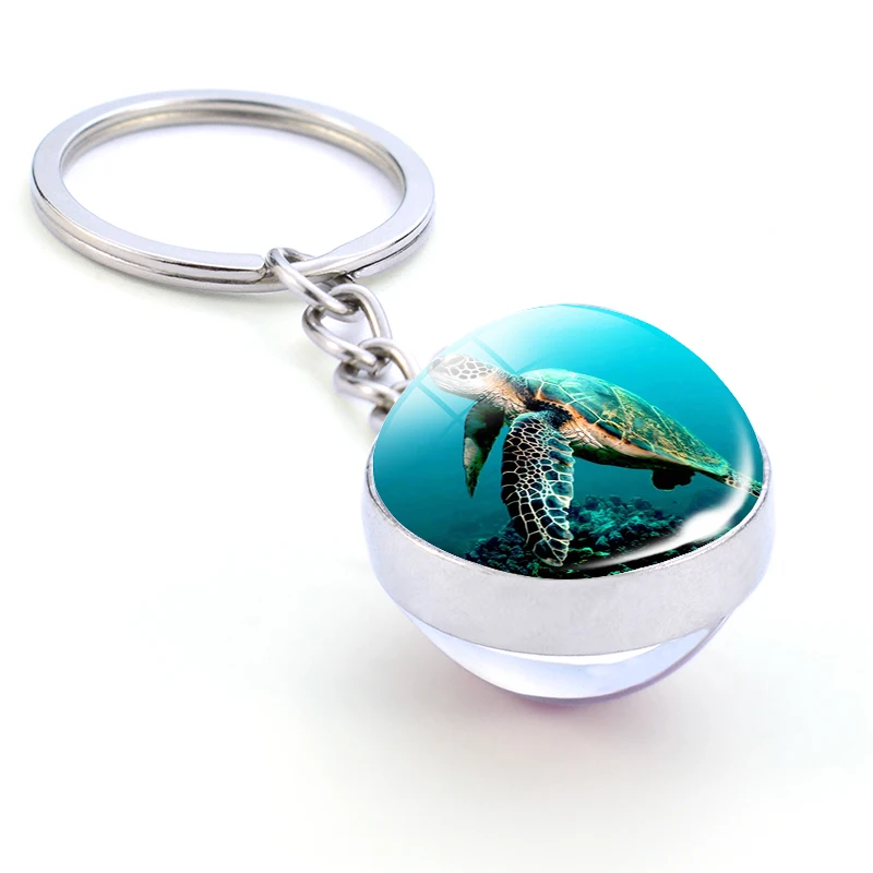 Брелок для ключей с рисунком в виде черепахи|Брелоки| |