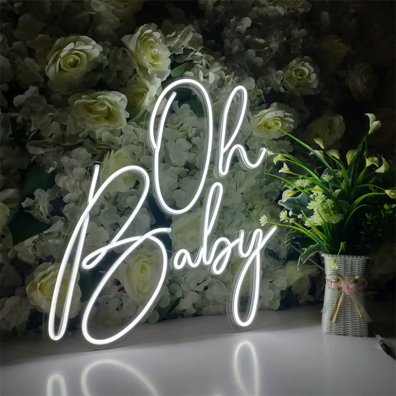 Неоновая вывеска на заказ светодиодный светильник Oh Baby 1-й день рождения