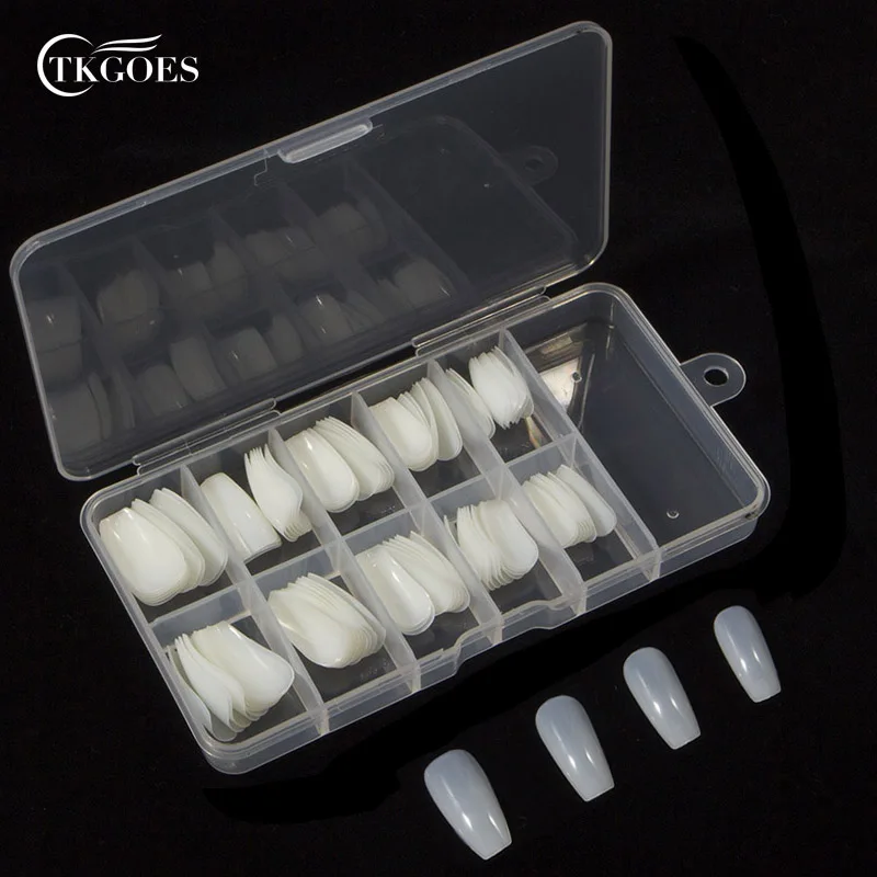 100 шт./кор. накладные ногти балерины из акрила для французского маникюра Неил арта