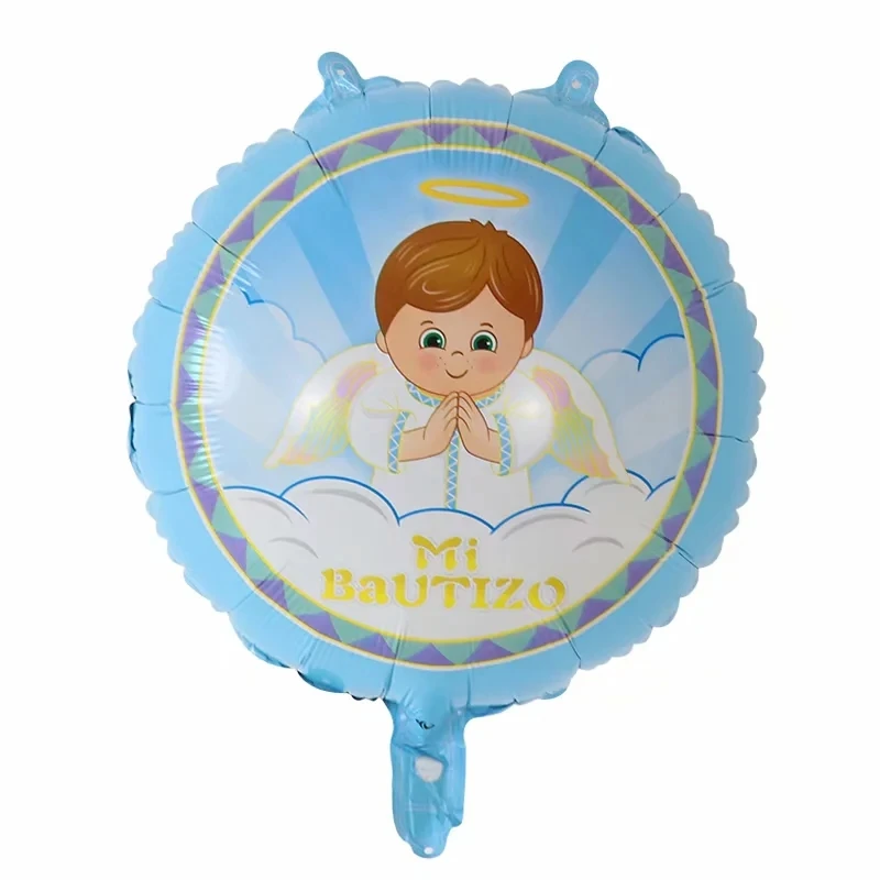 

10pcs Spanish Mi Bautizo Foil Helium Balloon Baby Shower Boys Girls Holiday Decorations Birthday Party Decor Supplies globos