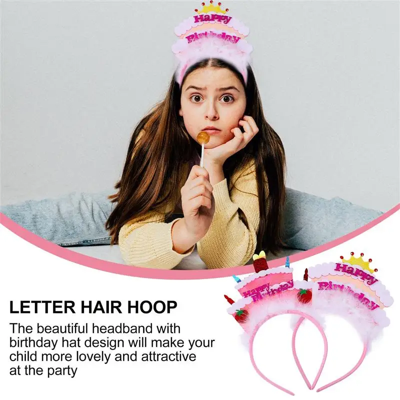 

2Pcs Chic Lovely Beautiful Hair Accessories Party Hair Hoops Hair Bands Birthday Headbands